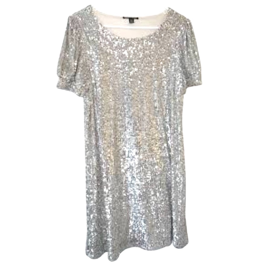 Silver Sequins Dress Size M